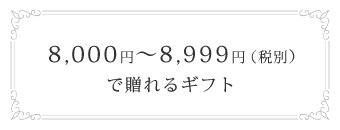 8,000円～8,999円(税別)